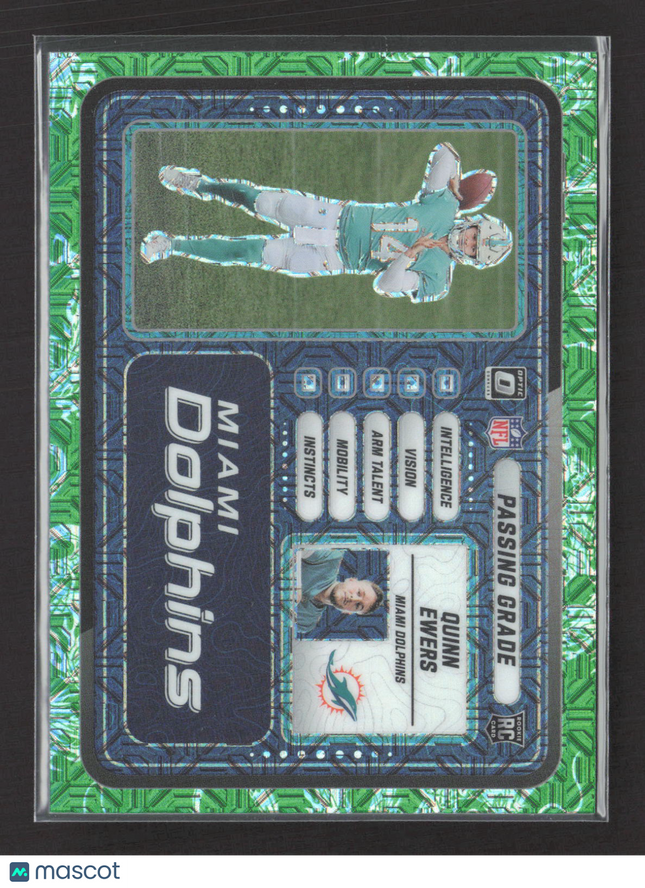 2025 Panini Donruss Optic Prizm Quinn Ewers #4 Green Dragon RC 06/24