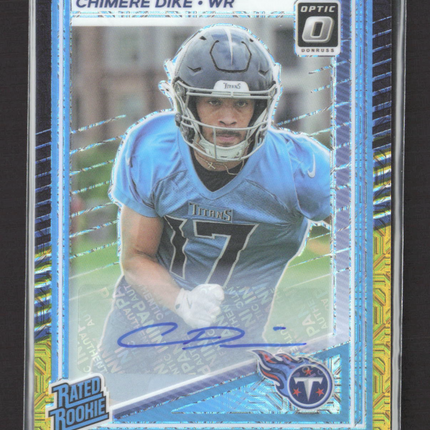 2025 Panini Donruss Optic Prizm Chimere Dike #269 /60 Auto Black Gold Shimmer