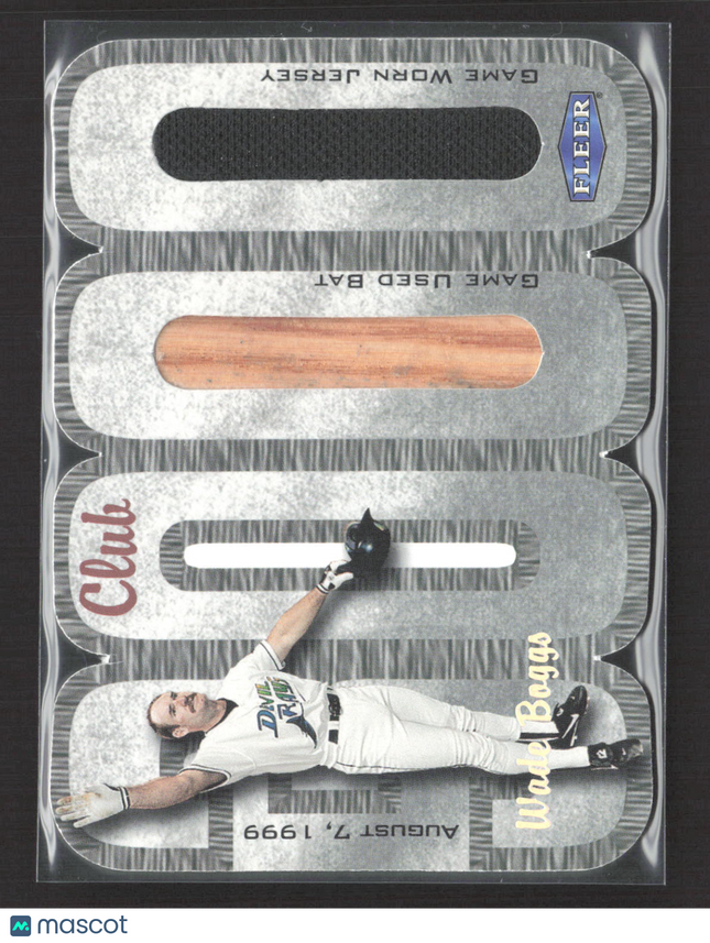 2000 Fleer 3000 Club Wade Boggs Game Used Bat Game Worn Jersey /100