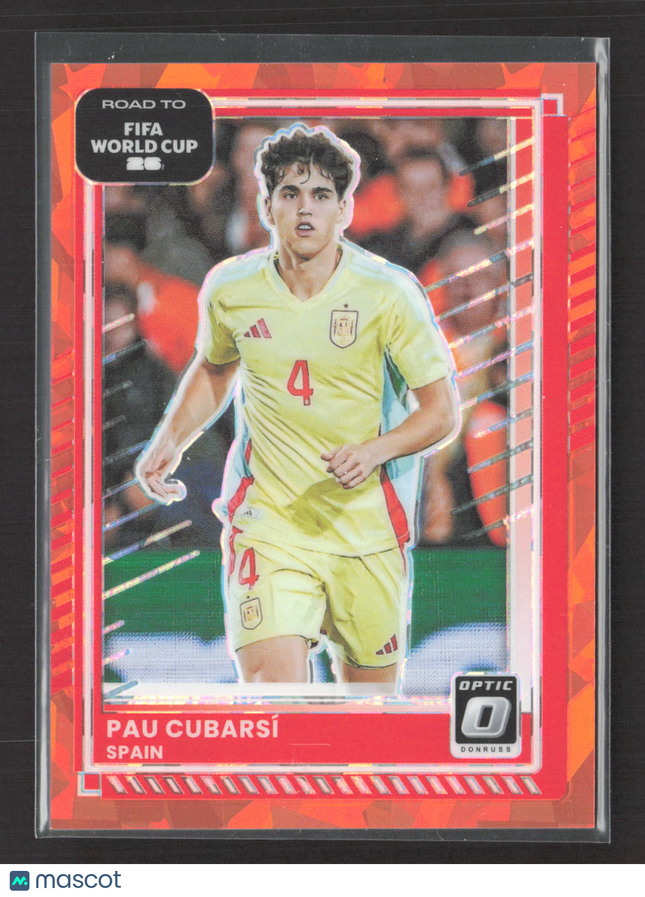 2025 Panini Donruss Road to FIFA World Cup Optic Pau Cubarsi #16 Orange Ice /99