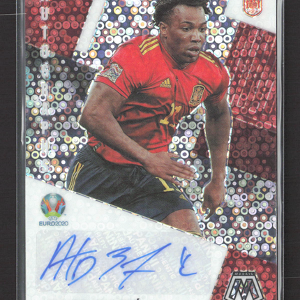 2021 Panini Mosaic Prizm UEFA Euro Soccer Adama Traore #AM-AT Auto