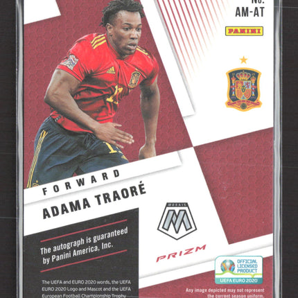 2021 Panini Mosaic Prizm UEFA Euro Soccer Adama Traore #AM-AT Auto