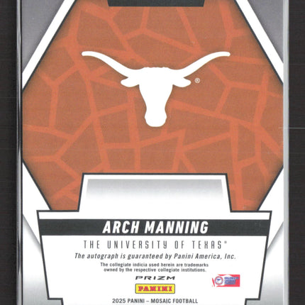 2025 Panini Mosaic Football Future Scripts Arch Manning #FSC-AMG Blue Auto