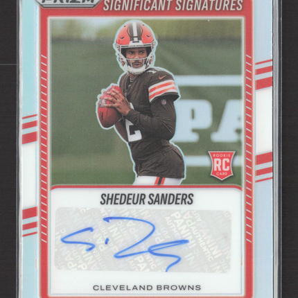 2025 Panini Prizm Significant Signatures Shedeur Sanders #SSI-SSS RC Auto