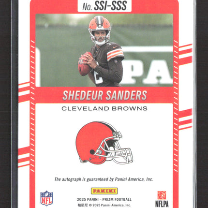 2025 Panini Prizm Significant Signatures Shedeur Sanders #SSI-SSS RC Auto