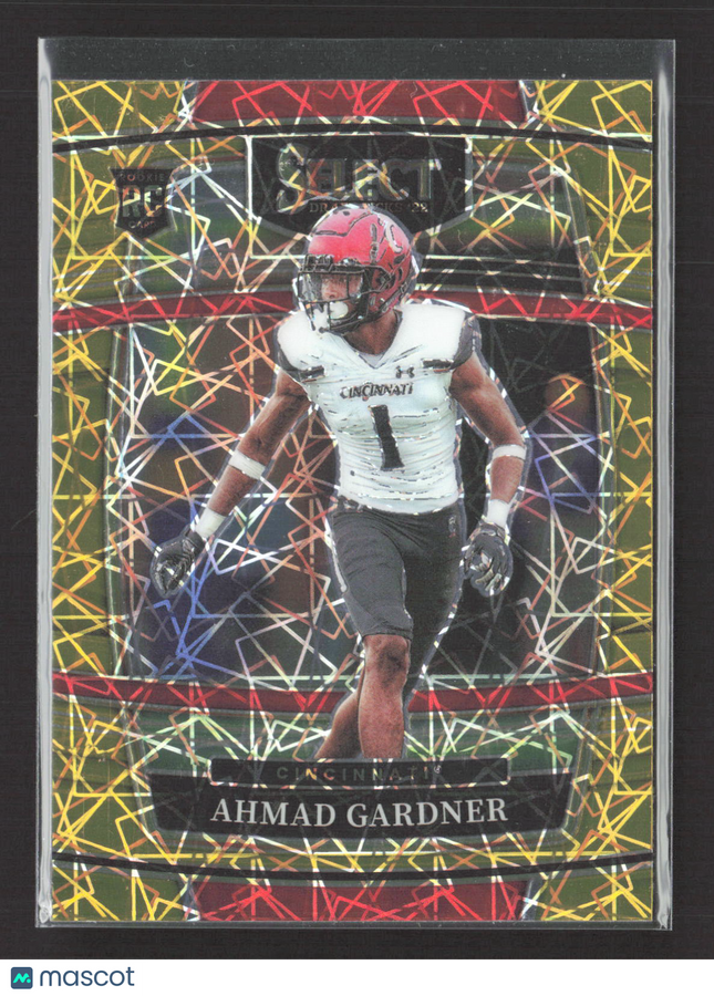 2022 Panini Select Draft Picks Prizm Concourse Ahmad Gardner #54 Gold Lazer