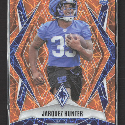 2025 Panini Phoenix Football Jarquez Hunter #232 Orange RC 20/35