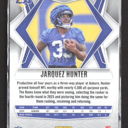 2025 Panini Phoenix Football Jarquez Hunter #232 Orange RC 20/35