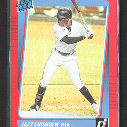 2021 Panini Donruss Baseball Jazz Chisholm #58 Red