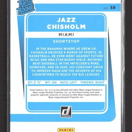 2021 Panini Donruss Baseball Jazz Chisholm #58 Red