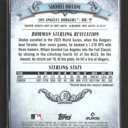2026 Topps Bowman Sterling Revelation Shohei Ohtani #BST-6
