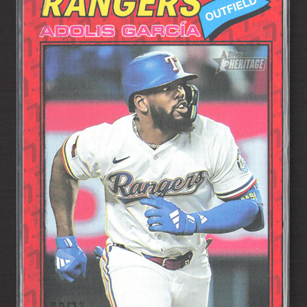 2026 Topps Heritage Adolis Garcia #384 Orange Border 62/77