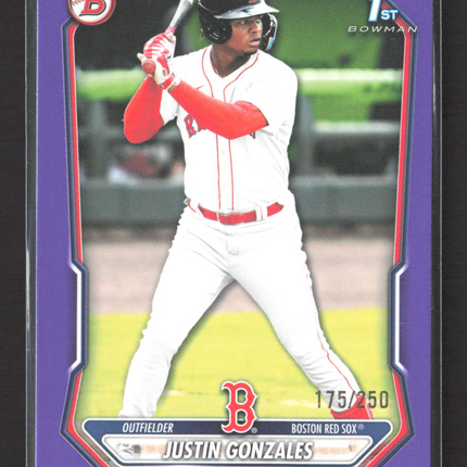 2026 Bowman Justin Gonzales #BP-141 Purple 1st Bowman 175/250