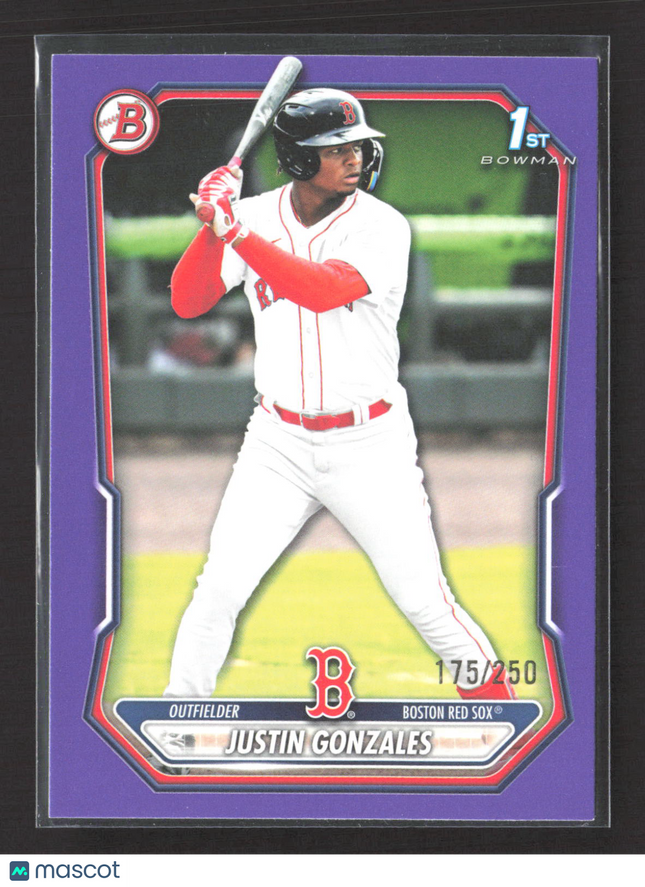 2026 Bowman Justin Gonzales #BP-141 Purple 1st Bowman 175/250