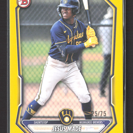 2026 Topps Bowman Jesus Made #BP-96 Yellow 25/75