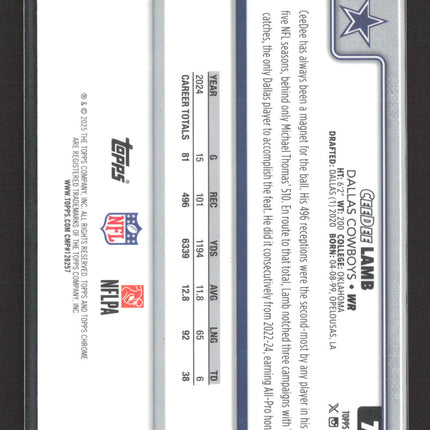 2026 Topps Chrome CeeDee Lamb #76 Leather
