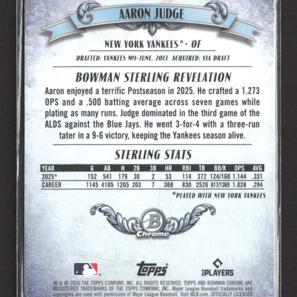 2026 Bowman Sterling Revelation Aaron Judge #BST-4