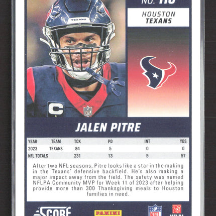 2024 Panini Score Football Jalen Pitre #116 Blue Stars /399