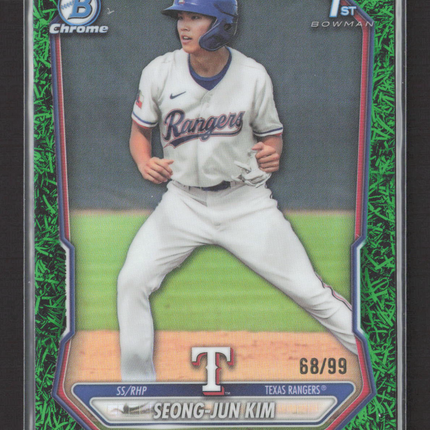 2025 Bowman Chrome Seong-Jun Kim #BCP-45 Green Grass Refractor 1st Bowman /99