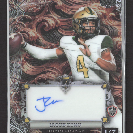 2024 Wild Card 7 Card Studs Jacob Zeno #AC7CW-JZ 1/7 Auto