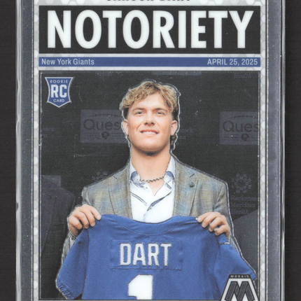 2025 Panini Mosaic Notoriety Jaxson Dart #11 RC