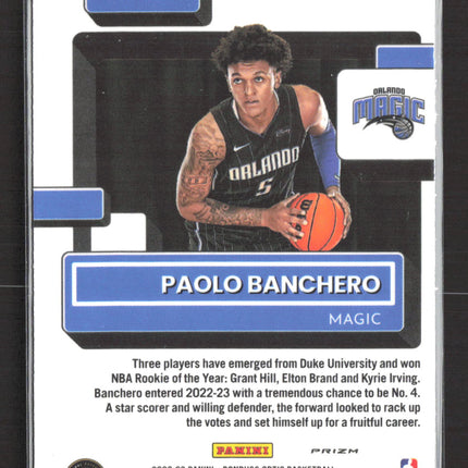 2023 Panini Donruss Optic Paolo Banchero #221 Purple