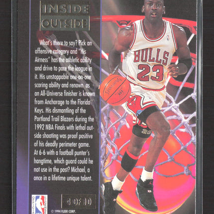 1994 Fleer Ultra Inside/Outside Michael Jordan #4