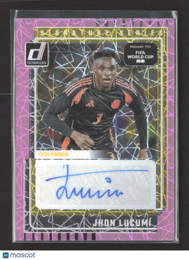 2025 Donruss Road to FIFA World Cup Prizm Jhon Lucumí #SS-JL Pink Auto
