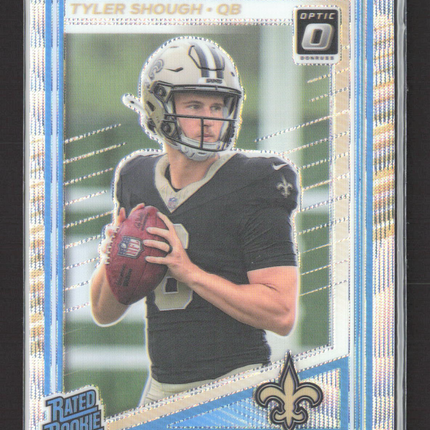 2025 Panini Donruss Optic Tyler Shough #223 Prizm 269/300 Set Silver Wave