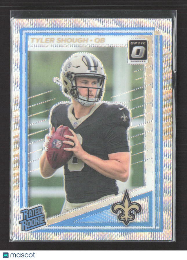 2025 Panini Donruss Optic Prizm Tyler Shough #223 108/300 Set Silver Wave