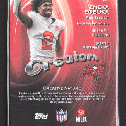 2025 Topps Finest Creators Emeka Egbuka #CR-28 RC