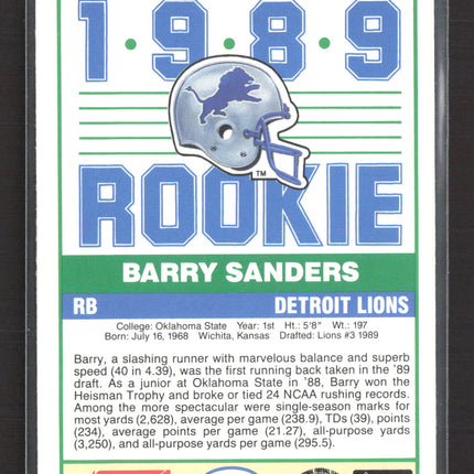 1989 Score Barry Sanders #257