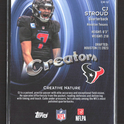 2025 Topps Finest Creators CJ Stroud #CR-12