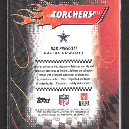 2025 Topps Finest Torchers Dak Prescott #T-14