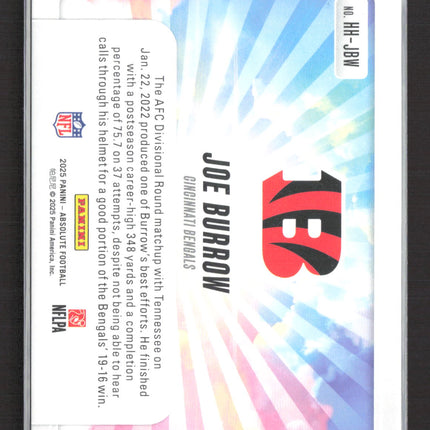 2025 Panini Absolute Hog Heaven Joe Burrow #HH-JBW