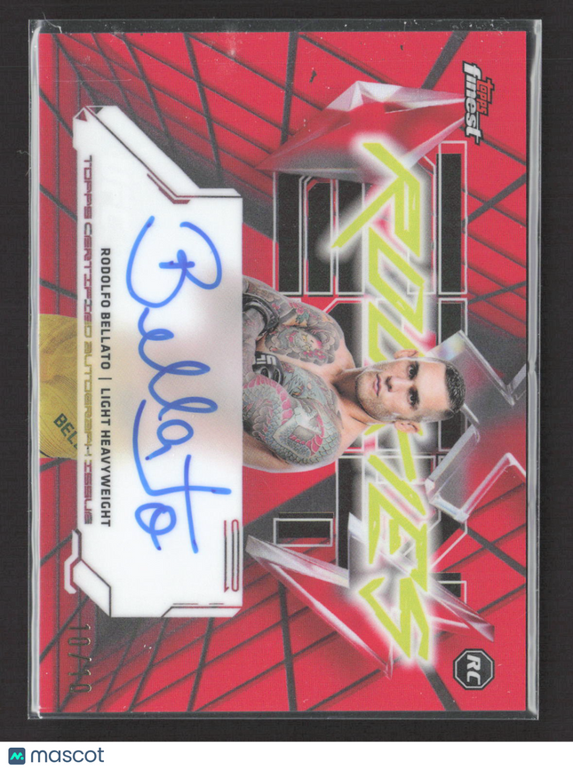 2025 Topps Finest UFC Finest Rookies Rodolfo Bellato #FRA-RB Red RC Auto /10