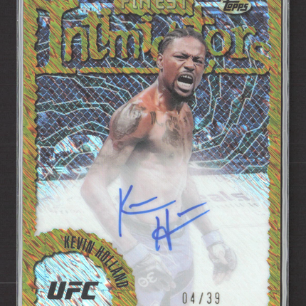 2024 Topps Finest Intimidators Kevin Holland #IA-KHD Gold Shimmer 04/39 Auto