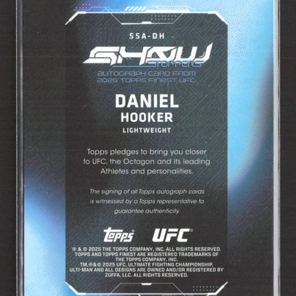 2025 Topps Finest UFC Showstoppers Daniel Hooker #SSA-DH Auto Black Red /10