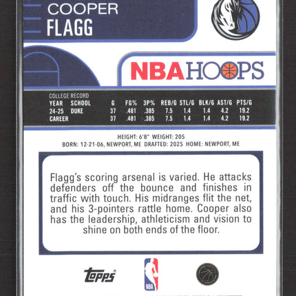 2026 Topps NBA Hoops Cooper Flagg #35 RC Holofoil