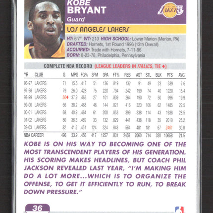 2003 Topps Chrome Kobe Bryant #36