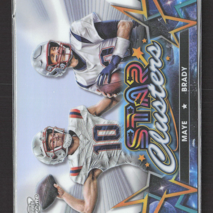 2024 Topps Chrome Star Clusters Drake Maye Tom Brady #SCL-14