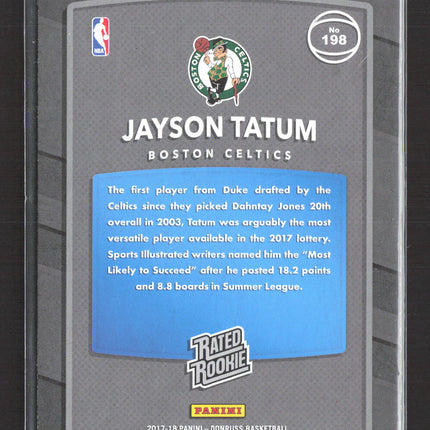 2017 Panini Donruss Jayson Tatum #198