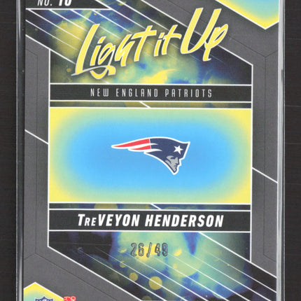 2025 Panini Mosaic Prizm TreVeyon Henderson #10 Pink RC 26/49