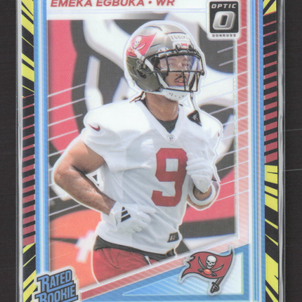 2025 Panini Donruss Optic Prizm Emeka Egbuka #265 Electricity 07/75