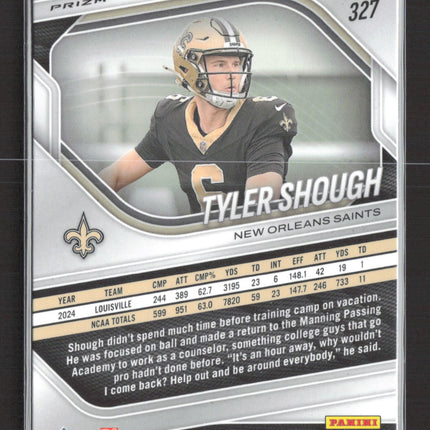2025 Panini Prizm Tyler Shough #327 White Disco RC