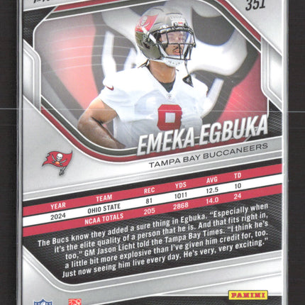2025 Panini Prizm Emeka Egbuka #351 White Disco RC