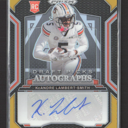 2025 Panini Prizm Draft Picks KeAndre Lambert-Smith #DPA-KLS Gold 06/10 RC Auto