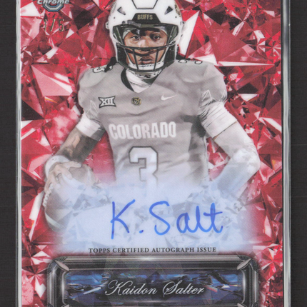 2025 Bowman U Chrome Sapphire Selections Kaidon Salter #SS-KS Red 1/5 Auto