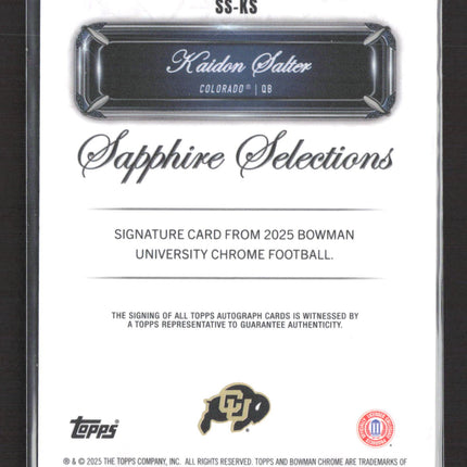 2025 Bowman U Chrome Sapphire Selections Kaidon Salter #SS-KS Red 1/5 Auto