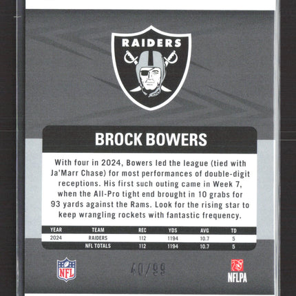 2025 Panini Revolution Brock Bowers #13 Fractal 40/99